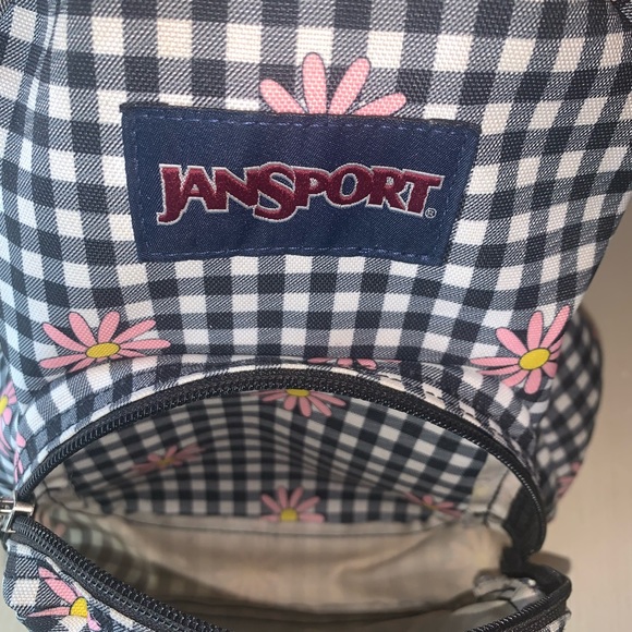 Small checkerboard floral Jansport backpack - Picture 6 of 6